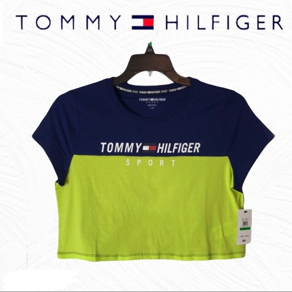 NWT TOMMY HILFIGER Woman's Crop Top T-Shirt - Picture 1 of 8